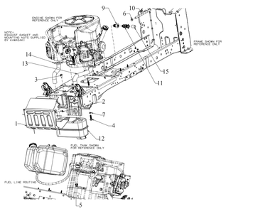 Engine Accessories Diagram and Parts List for XT2-LX42KW (13AGA1TEA10)(2021) Cub Cadet Lawn Tractor